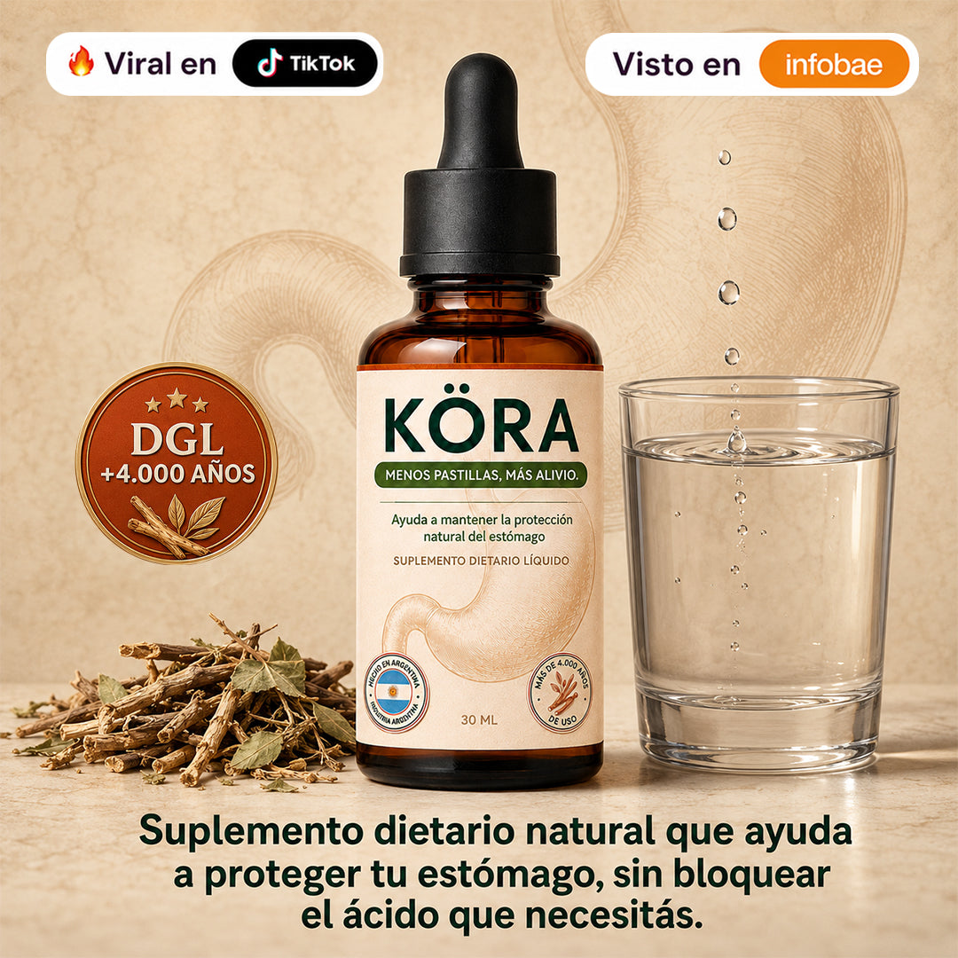 KÖRA Gotero DGL — Protección Digestiva sin Pastillas