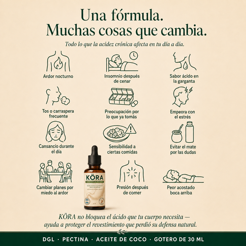 KÖRA Gotero DGL — Protección Digestiva sin Pastillas