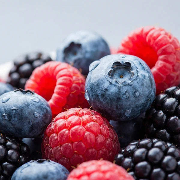 Frutos rojos utilizados para sabor natural